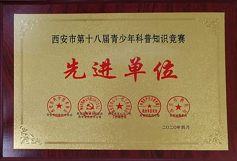 西安市第十八屆科普知識大賽先進單位——灃西實驗學校